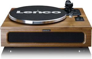 Lenco LS-410WA - Platenspeler met Bluetooth - 4 ingebouwde Speakers - Audio Technica Naald - Hout