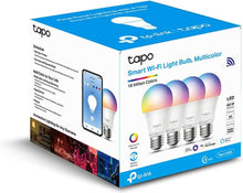 Afbeelding in Gallery-weergave laden, TP-Link Tapo L530E(4-PACK), Intelligente verlichting, Wi-Fi, Metallic, Wit, LED, E27, Variabel
