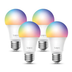 TP-Link Tapo L530E(4-PACK), Intelligente verlichting, Wi-Fi, Metallic, Wit, LED, E27, Variabel