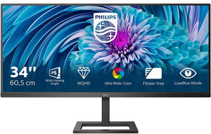 Philips 345E2AE Gaming Monitor 83 cm (34 inch) zwart